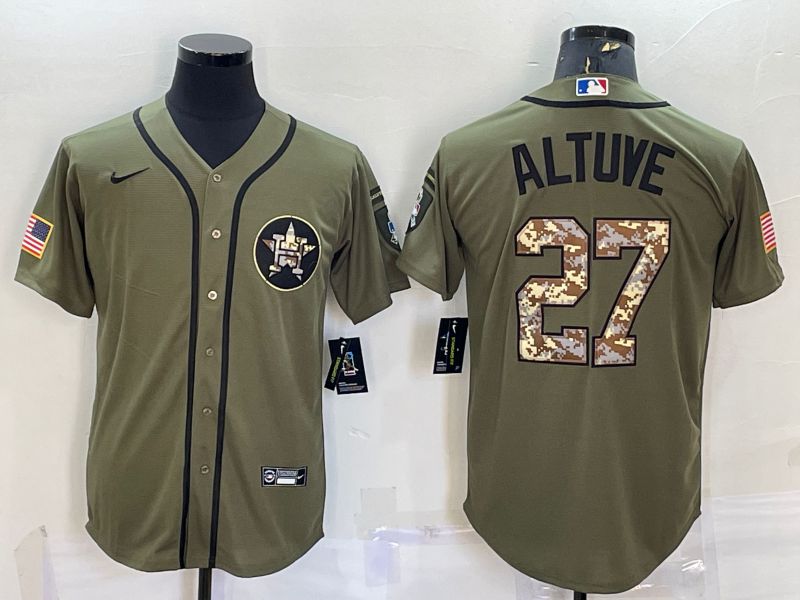 Men Houston Astros 27 Altuve salute green 2022 Nike MLB Jersey